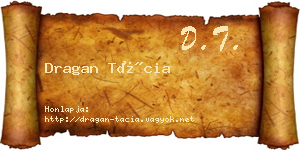 Dragan Tácia névjegykártya